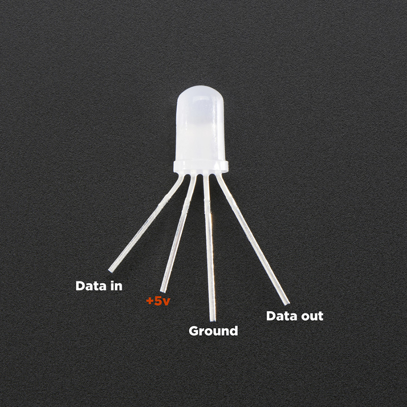 Neopixel Diffused 5mm/8mm Ultra Bright RGB LED Light Emitting Diodes - 5 PCS Neopixel Diffused 5mm/8mm Ultra Bright RGB LED Light Emitting Diodes - 5 PCS